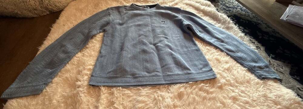 Chaps Men's Long Sleeve Herringbone Knit Crewneck Sweater